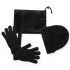 Zestaw zimowy, czapka i rękawiczki czarny V7156-03  thumbnail