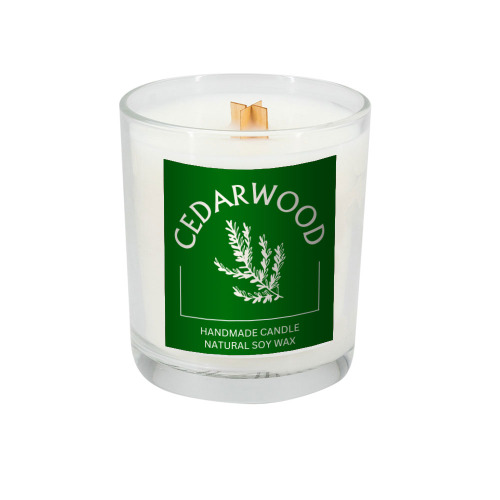 Świeca sojowa 190g Cedarwood Przeźroczysty PS0003 (1)