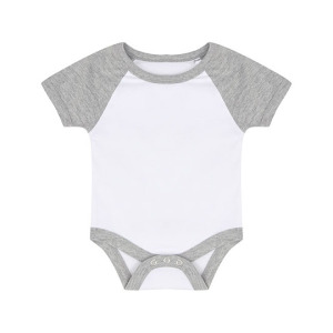 Body niemowlęce baseballowe bawełniane - White & Red