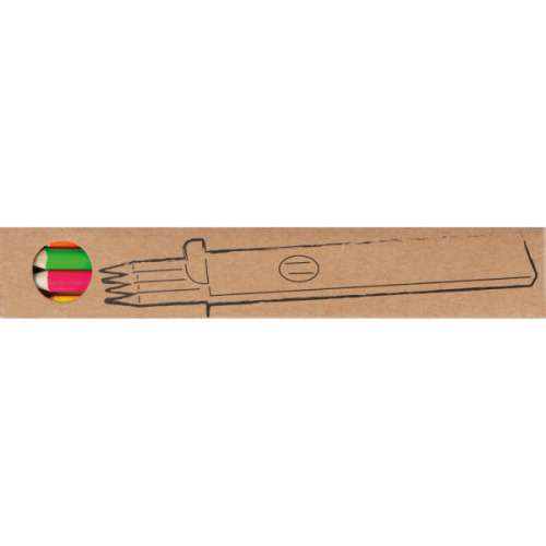 Kredki drewniane 4 kolory neonowe ASHLEY Wielokolorowy 13740mc (4)