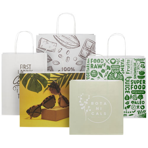 Torba z papieru Kraft ze skręconymi uchwytami – 31 x 12 x 25 cm Biały 1ZM00801 (4)