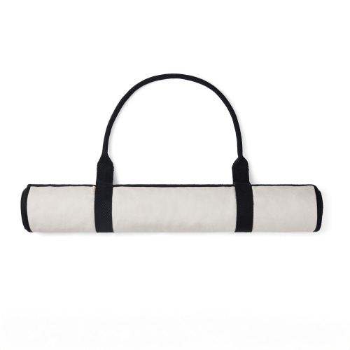 Mata plażowa VINGA Volonne AWARE™, płótno z recyklingu Czarny VG538-02 