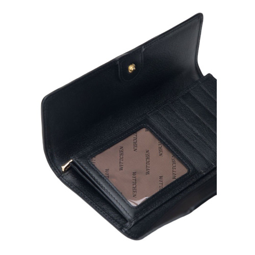 Damski portfel WITTCHEN z lakierowanej skóry z monogramem Czarny WITT34-1-413 (4)