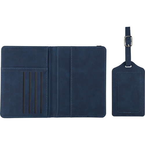 Etui do paszportu, zawieszka do bagażu Niebieski VB183-11 (15)