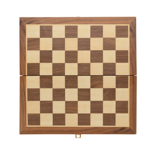 Drewniany zestaw do gry w szachy brązowy P940.129 (3)