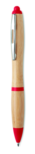 Długopis z bambusa czerwony MO9485-05 (1)