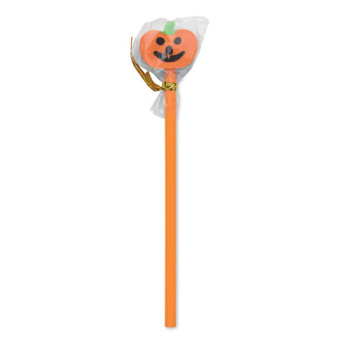 Halloweenowy ołówek z gumką Pomaranczowy MO3105-10 (1)