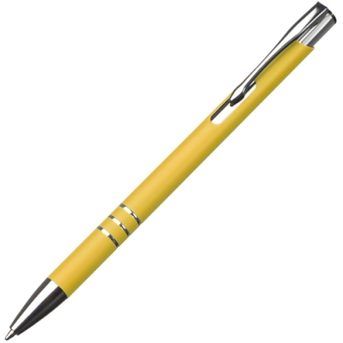 Długopis metalowy soft touch NEW JERSEY żółty 055508 
