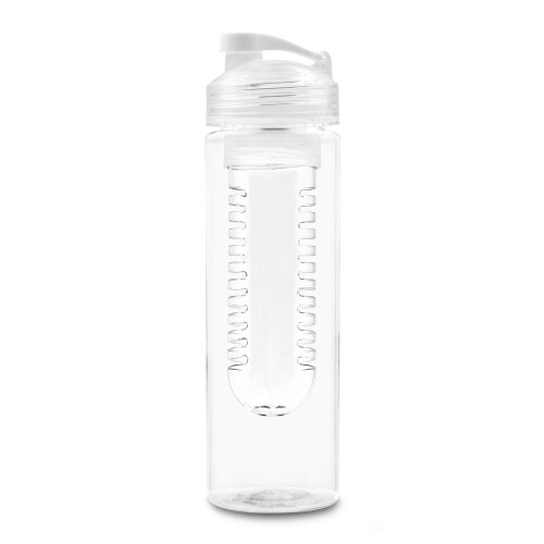 Bidon, butelka sportowa 650 ml z pojemnikiem na lód lub owoce biały V9868-02 (4)