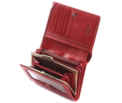 Damski portfel WITTCHEN skórzany z herbem na napę Czerwony WITT10-1-070 (1)