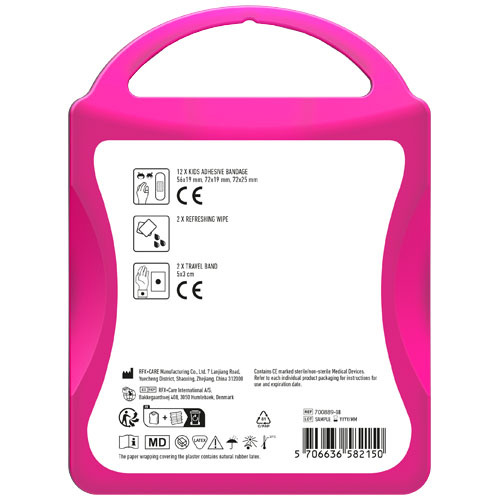 MyKit Zestaw podróżny dla dzieci Przezroczysta magenta 1Z262941 (2)