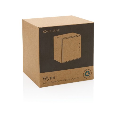 Bambusowy głośnik bezprzewodowy 5W Wynn brązowy P329.639 (11)