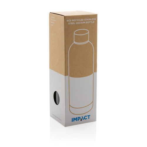 Butelka termiczna 500 ml, stal nierdzewna z recyklingu Czarny P435.701 (1)