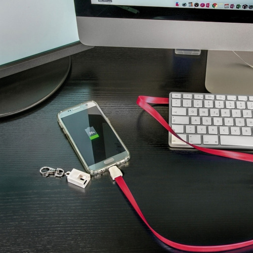 Smycz do transferu danych z micro USB LE PORT Czerwony 063905 (2)