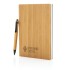 Bambusowy notatnik A5 z bambusowym długopisem brązowy P772.159 (4) thumbnail