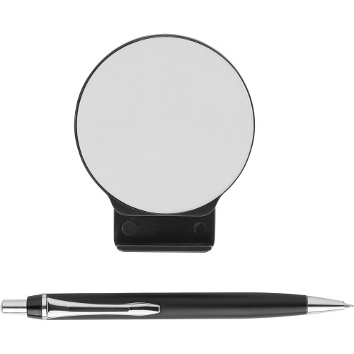 Organizer na biurko, długopis, stojak na telefon Czarny V2990-03 