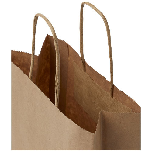 Torba z papieru Kraft ze skręconymi uchwytami – 18 x 8 x 21 cm Kraftowy brąz 1PQ00106 (3)
