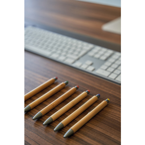 Długopis drewniany touch pen LUCIO żółty 1219408 (5)