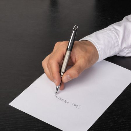 Pióro kulkowe Abbey Diamond Gun Srebrny NSW2455D (6)