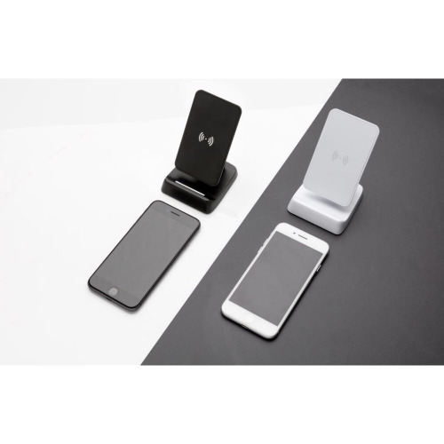 Ładowarka bezprzewodowa 10W, stojak na telefon Czarny P308.551 (2)