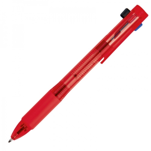 Długopis plastikowy 4w1 NEAPEL czerwony 078905 (5)
