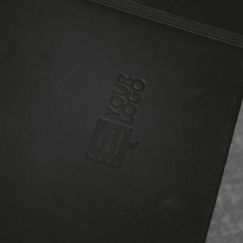 Notatnik A5 w linie z materiałów z recyklingu DOMINIK Czarny 2526103 (8)