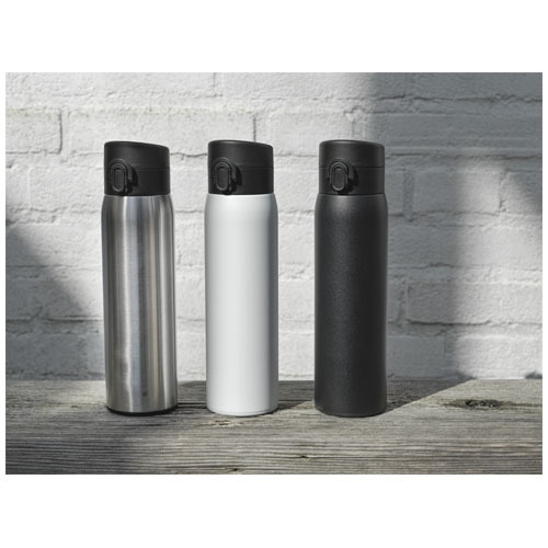 Sika izolowany termos o pojemności 450 ml wykonany ze stali nierdzewnej pochodzącej z recyklingu z certyfikatem RCS Czarny 10078890 (5)