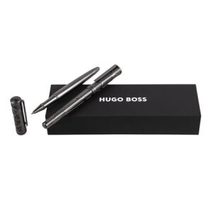 Zestaw upominkowy HUGO BOSS długopis i pióro wieczne - HSS3082D + HSS3084D Szary