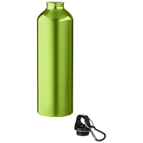 Aluminiowa butelka na wodę Oregon z karabińczykiem o pojemności 770 ml Limonka 10029702 (5)