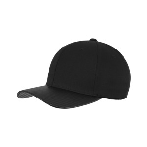 Czapka Sportowa Twardy Bukram Daszek Carbon - Black & Carbon