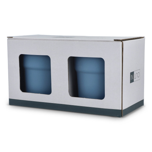 Zestaw kubków ceramicznych InSideOut Fika 280m Niebieski LT57010-N0011 (3)