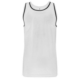 Tank top klasyczny długi siateczkowy poliester - Black & White
