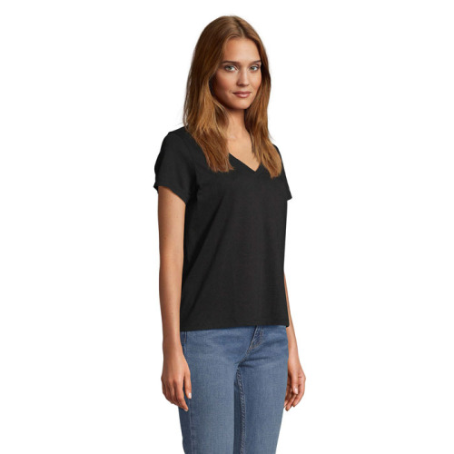 REGENT V T-SHIRT WOMEN Deep Black S04766-DB-XL (2)