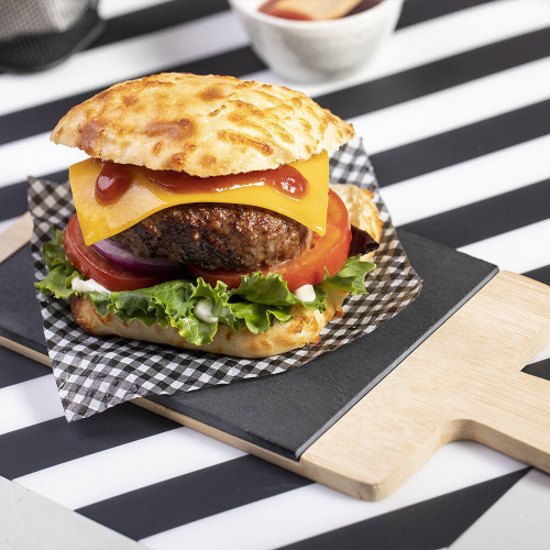 Deska do krojenia wykonana z łupka i bambusa Neutralny V8896-00 (3)