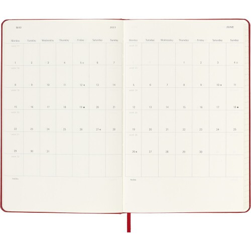 Kalendarz z notatnikiem MOLESKINE czerwony VM399-05/2024 (4)