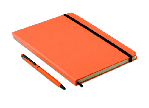 Zestaw notes z długopisem pomarańczowy MO9348-10 (1)