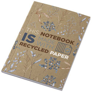 Notatnik A6 Novella Austen z miękką okładką z materiału z recyklingu, papier pakowy — 50 kartek
