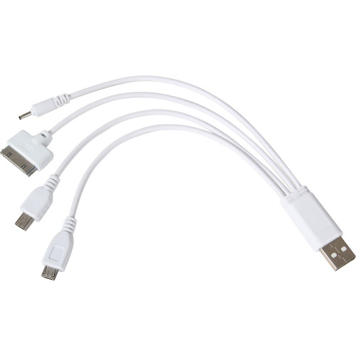 Kabel-rozgałęźnik do power banków 4 w 1 Biały EG ZT1 