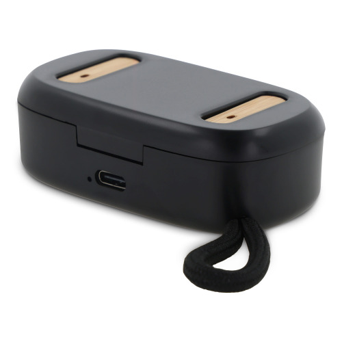 TWS Earbuds bamboo Czarny LT95017-N0002 (4)