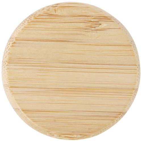 Szklana butelka na wodę Porto o pojemności 500 ml, z silikonowym uchwytem i z bambusową zakrętką Błękit oceanu 10085351 (4)