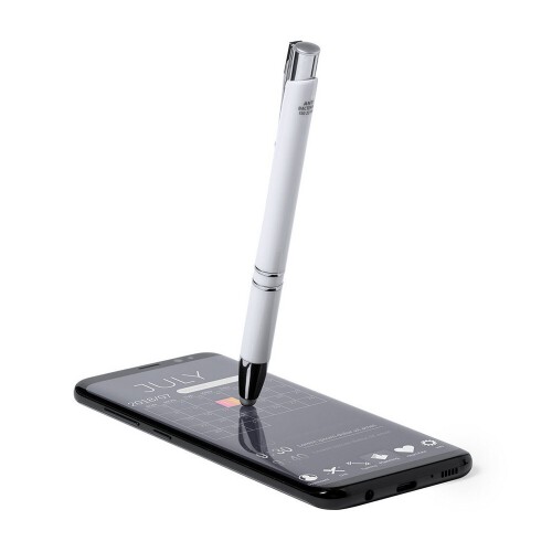 Długopis antybakteryjny, touch pen biały V1984-02 (1)