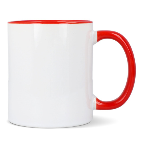 Kubek subli Oslo kolorowy w środku i uchwycie 300ml Biały / czerwony LT51164-N0121 (4)