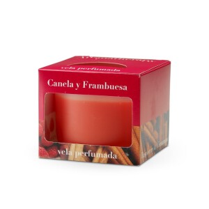 Świeca Cordoba 9x7,5cm Cinnamon - raspberry CERERIA MOLLA czerwony 