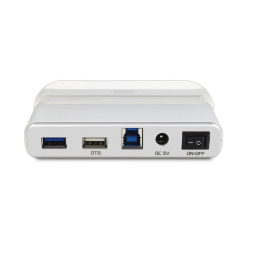 Unitek Y-3067 hub OTG 3xUSB z ładowaniem BC 1.2 Srebrny / grafitowy EG 007577 (3)