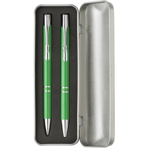 Zestaw piśmienny, długopis i ołówek mechaniczny jasnozielony V1956-10 (3)