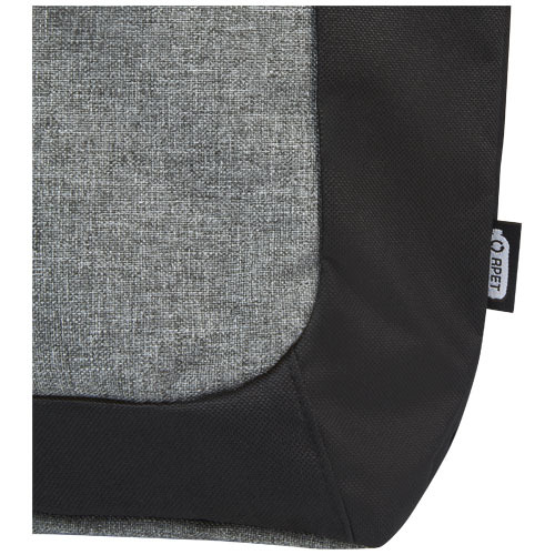 Reclaim torba z długimi uchwytami z recyklingu z certyfikatem GRS na zamek błyskawiczny, 15 l Czarny 12065790 (5)