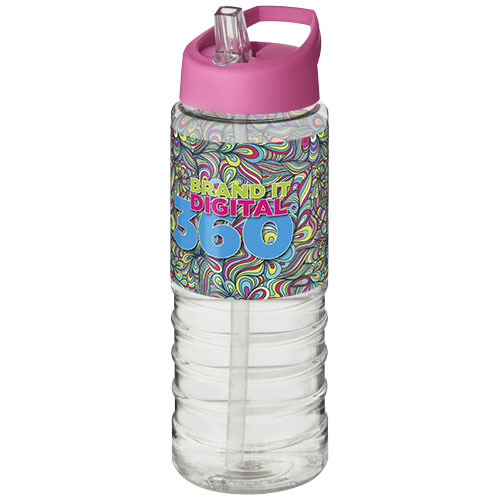 Bidon H2O Treble o pojemności 750 ml z wieczkiem z dzióbkiem Przezroczysty 21087710 (1)