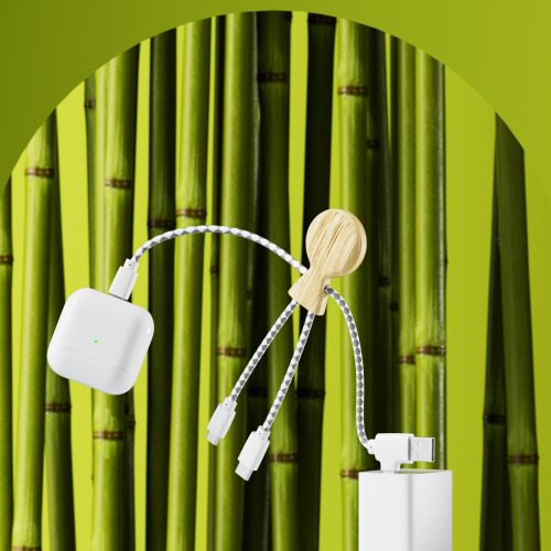 Xoopar Mr. Bio Bamboo Charging Cable Naturalny LT41016-N0094 (4)