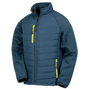 Kurtka Softshell Męska Recykling Wiatroszczelna - Navy & Red