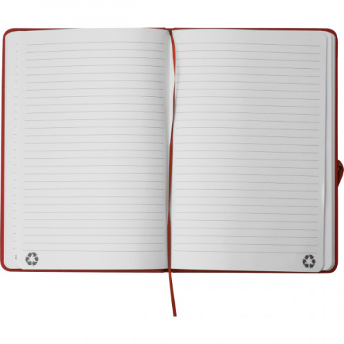 Notatnik A5 w linie z materiałów z recyklingu DOMINIK Czerwony 2526105 (6)